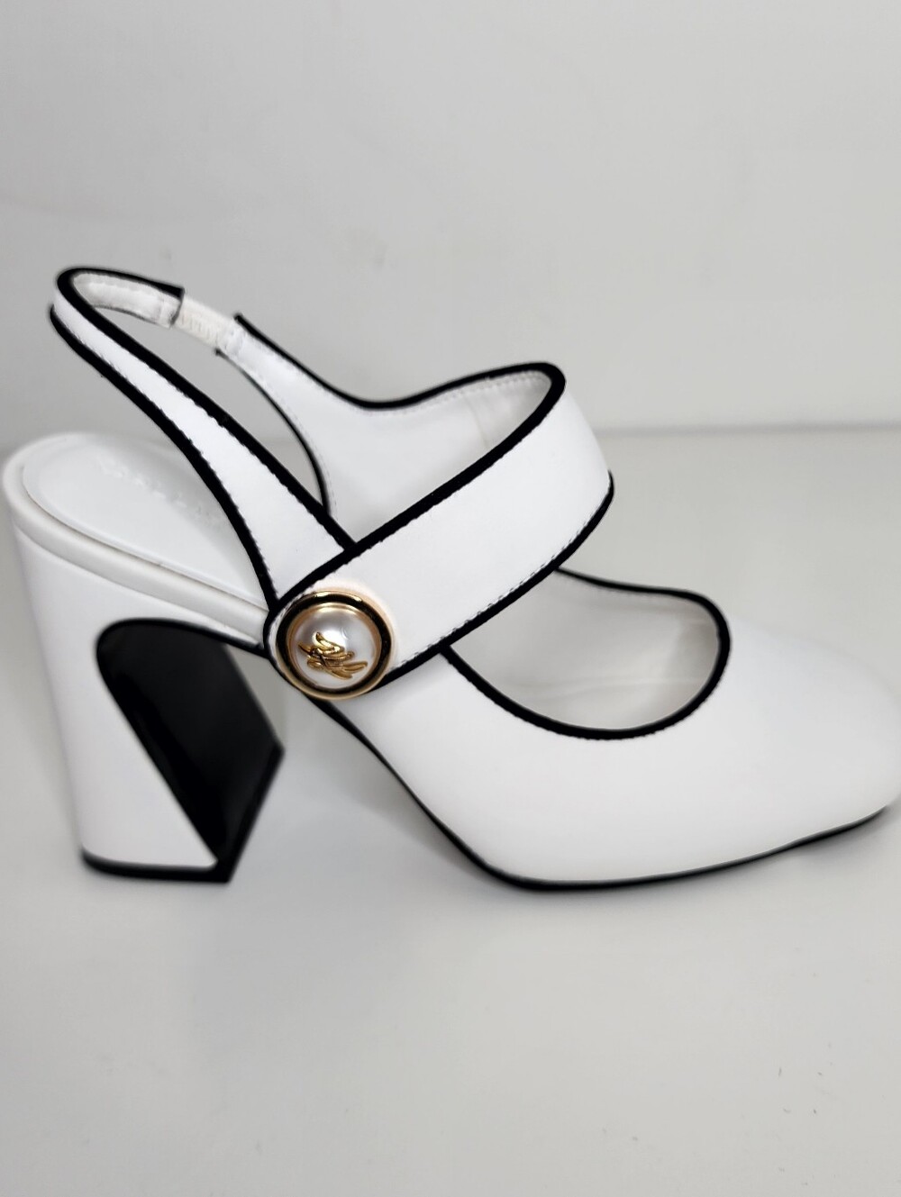 Karl Lagerfeld Piermont Mary Jane Slingback Slip On Pump Size 7 - Picture 5 of 8